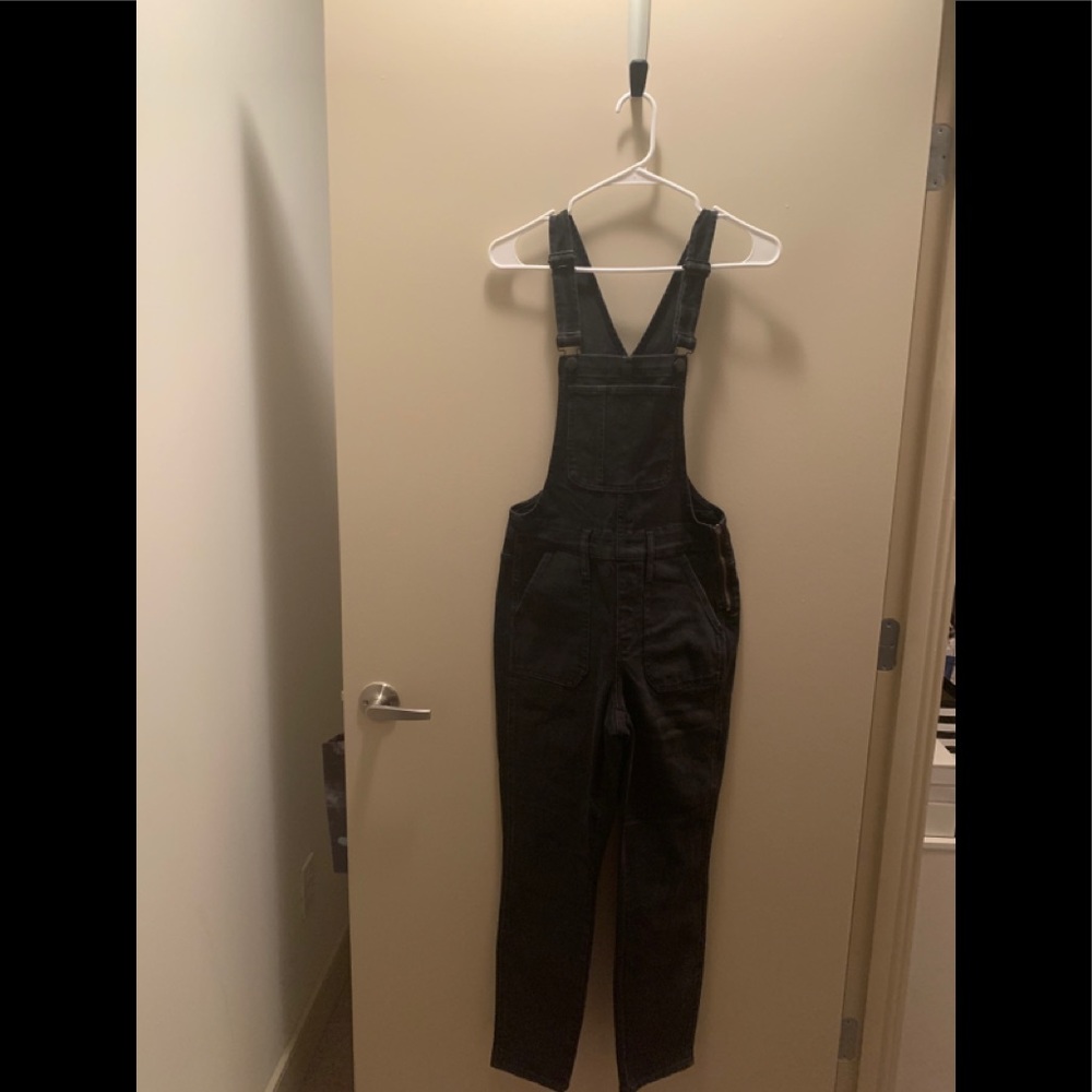 Madewell Black Denim Overalls